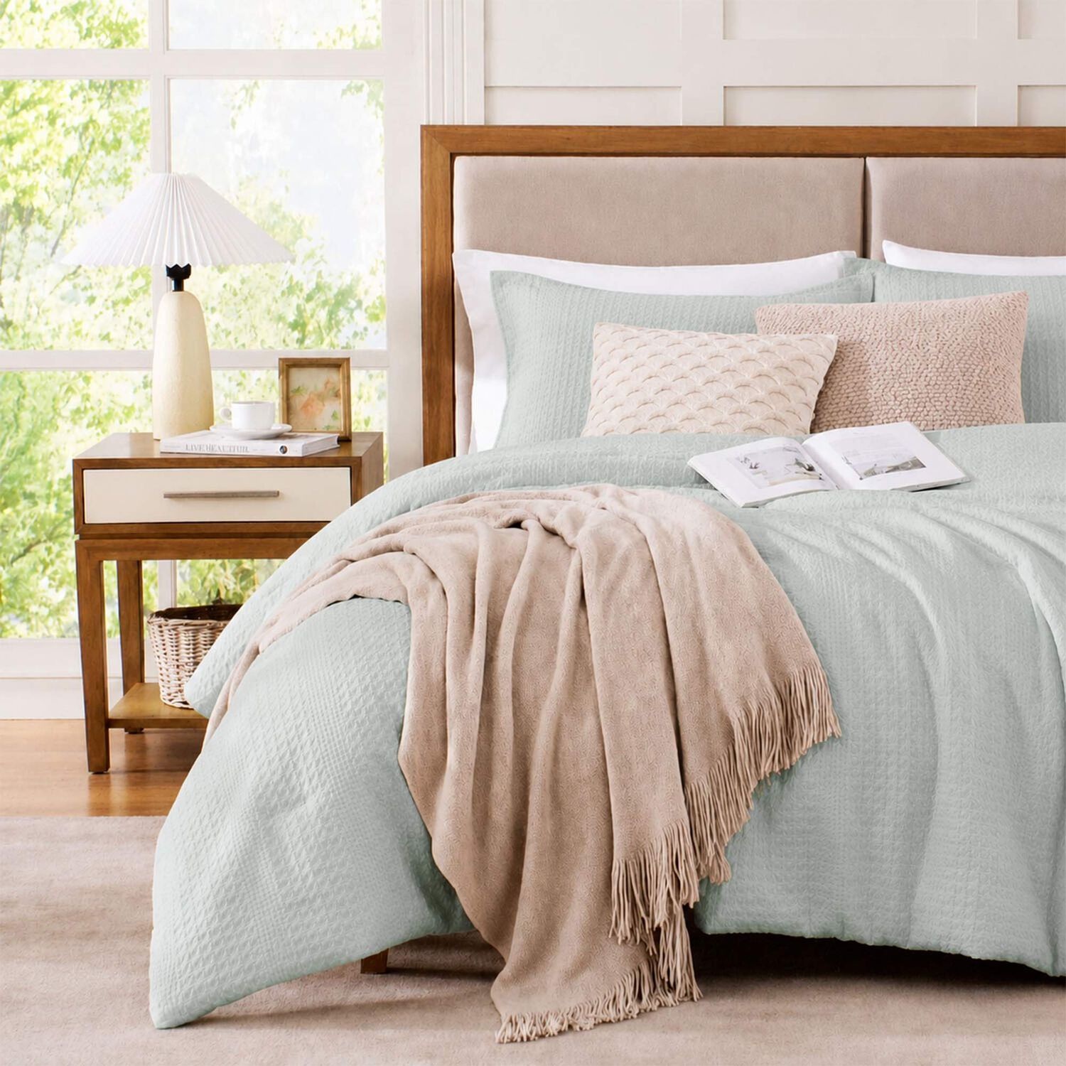 Cubrecama King Reversible + Fundas Nautica Home Verde Agua image number 0.0