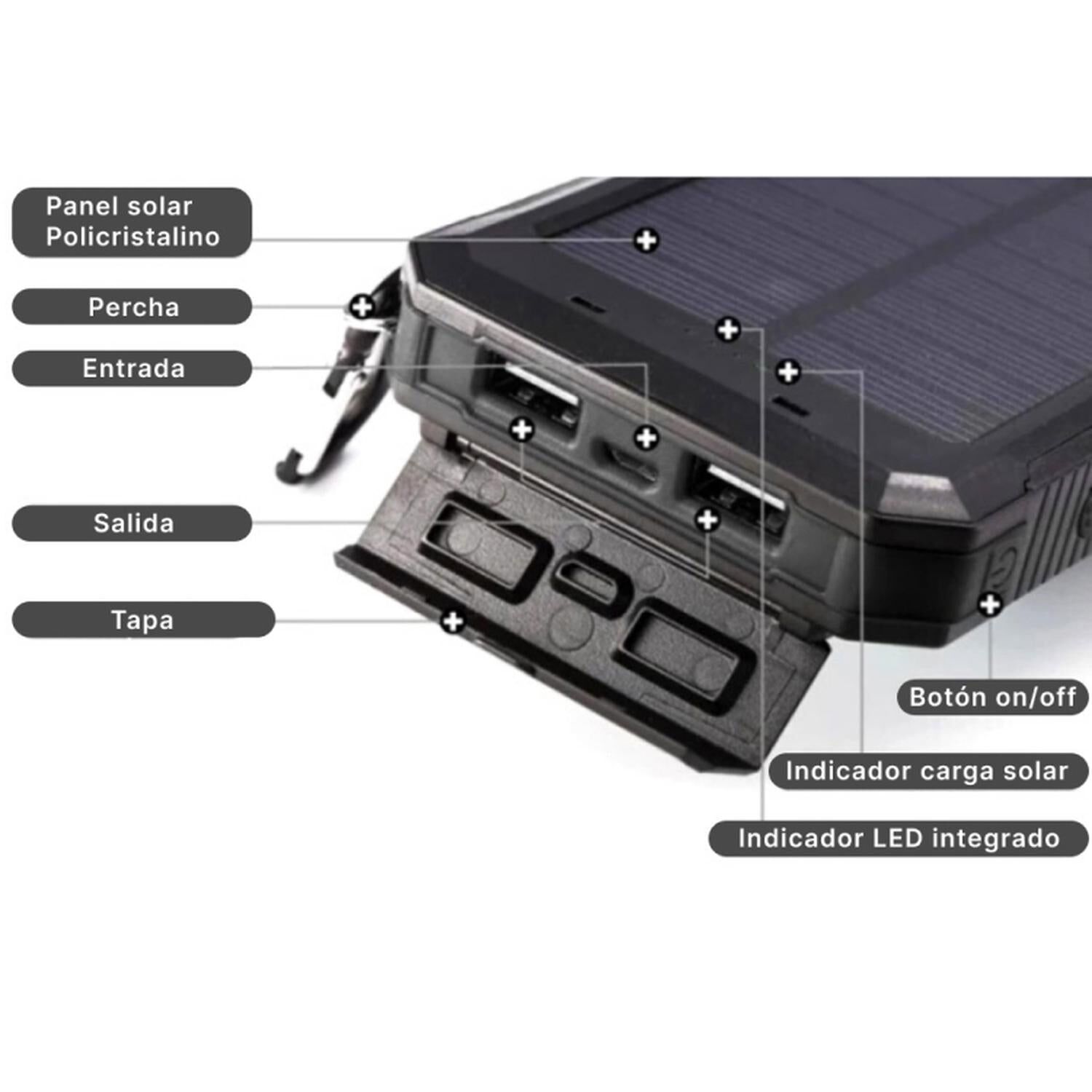 Bater&iacute;a Extra Power Bank 10.000 Mah Solar image number 2.0
