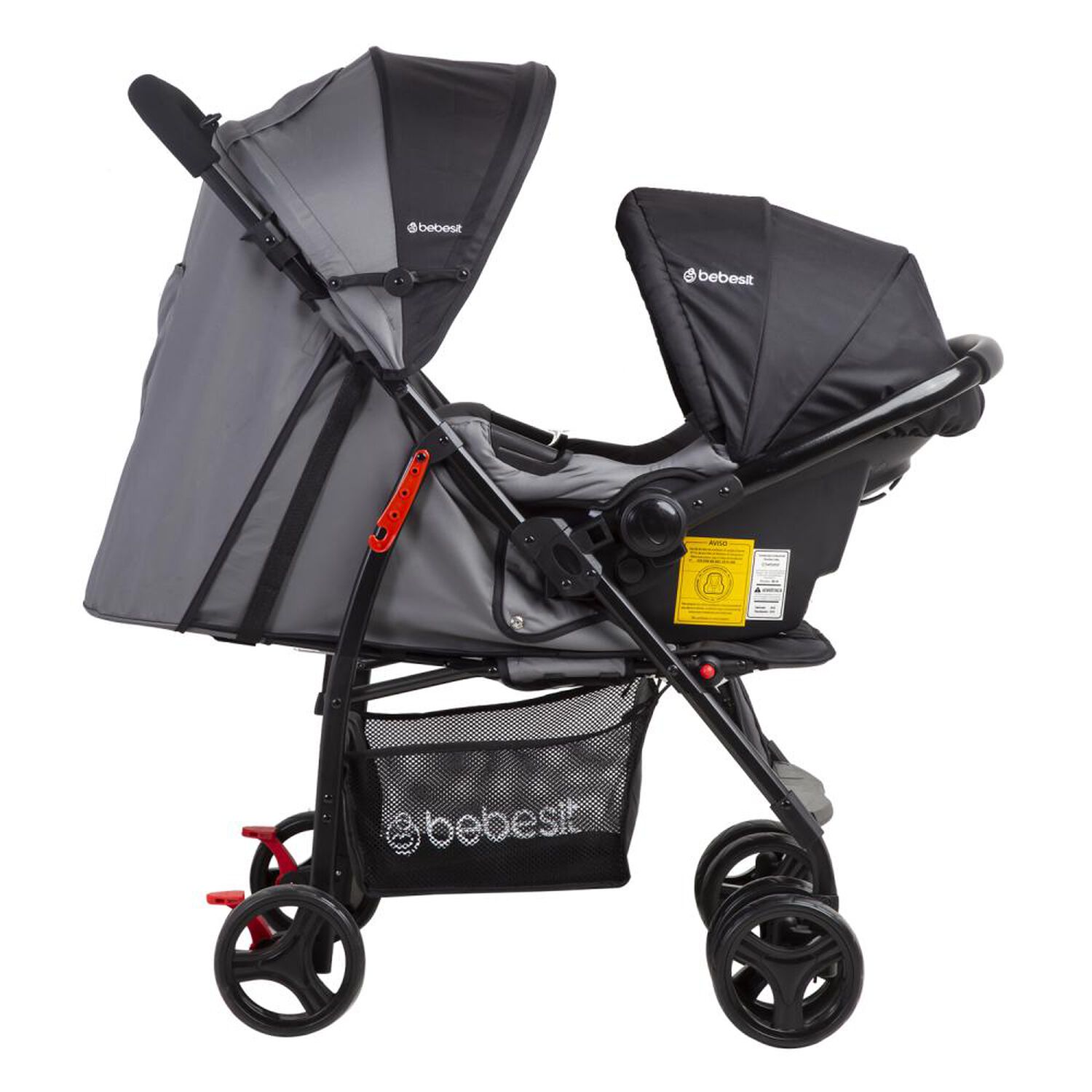 Coche Travel System Bebesit Summer Gris image number 2.0