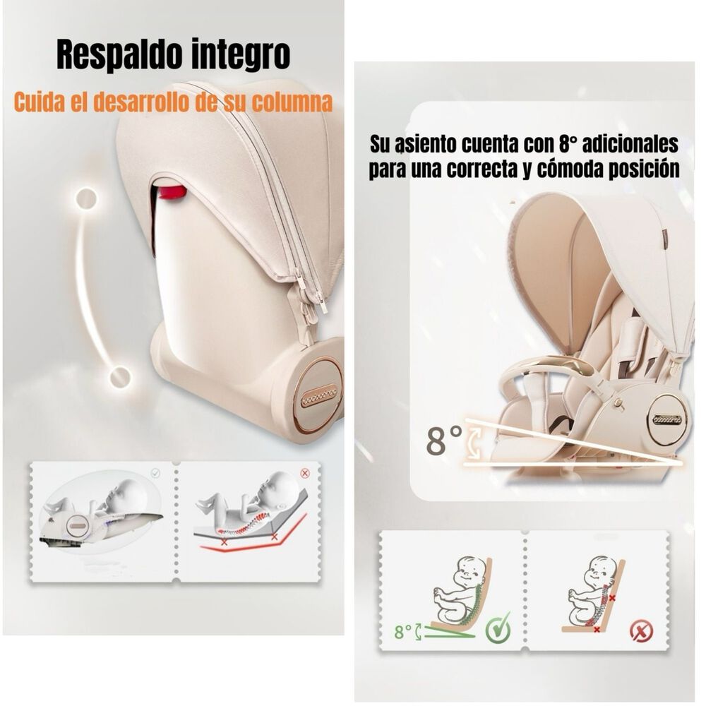 Coche De Paseo 360&deg; Reclinable Astra Negro Lubabycas image number 4.0