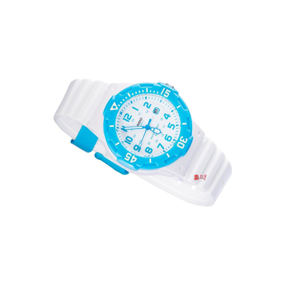 Reloj Casio Análogo Blanco Con Celeste 200h-2bv - Ps image number 2.0