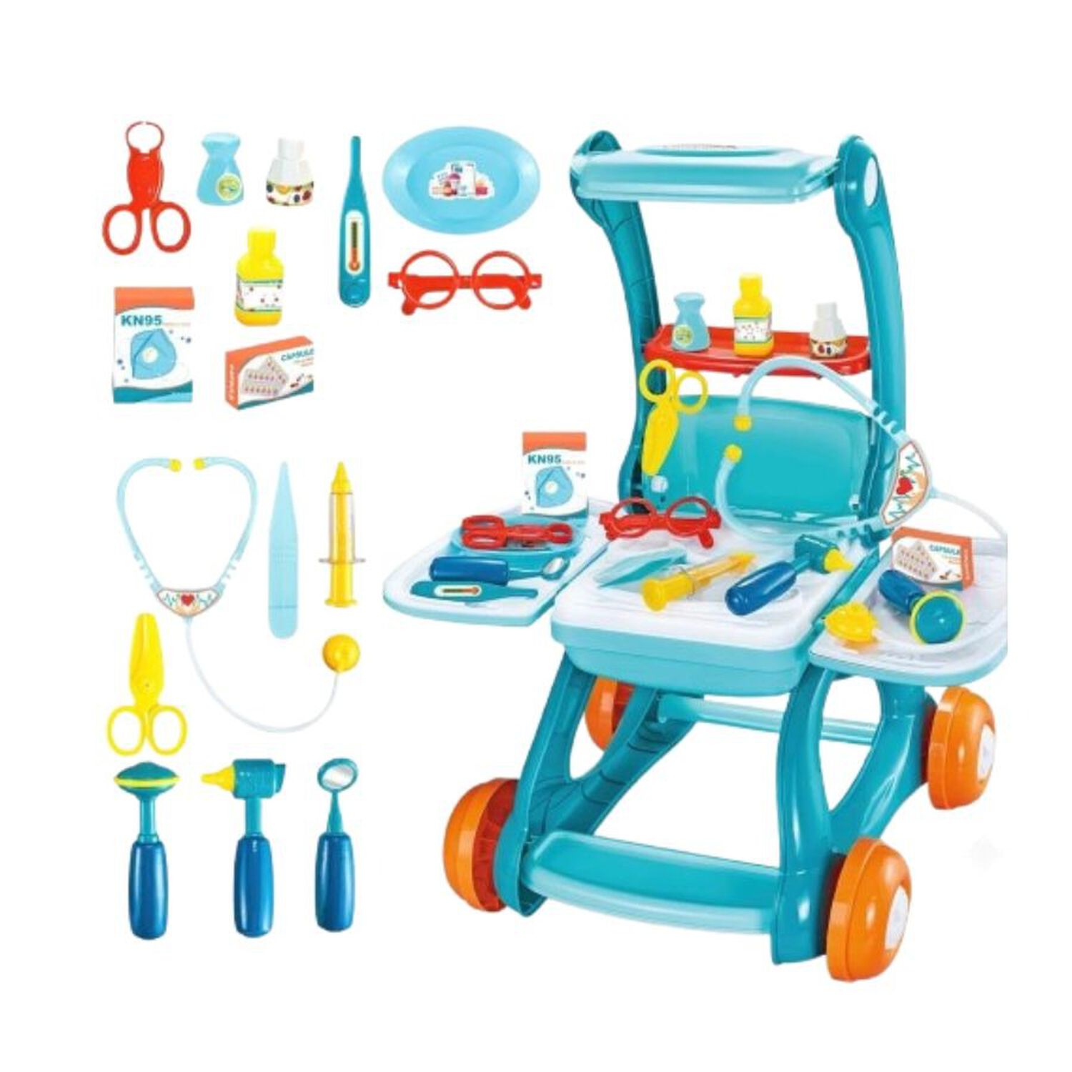 Set Juguete Doctor 2 En 1 Carrito M&eacute;dico Ni&ntilde;os image number 5.0