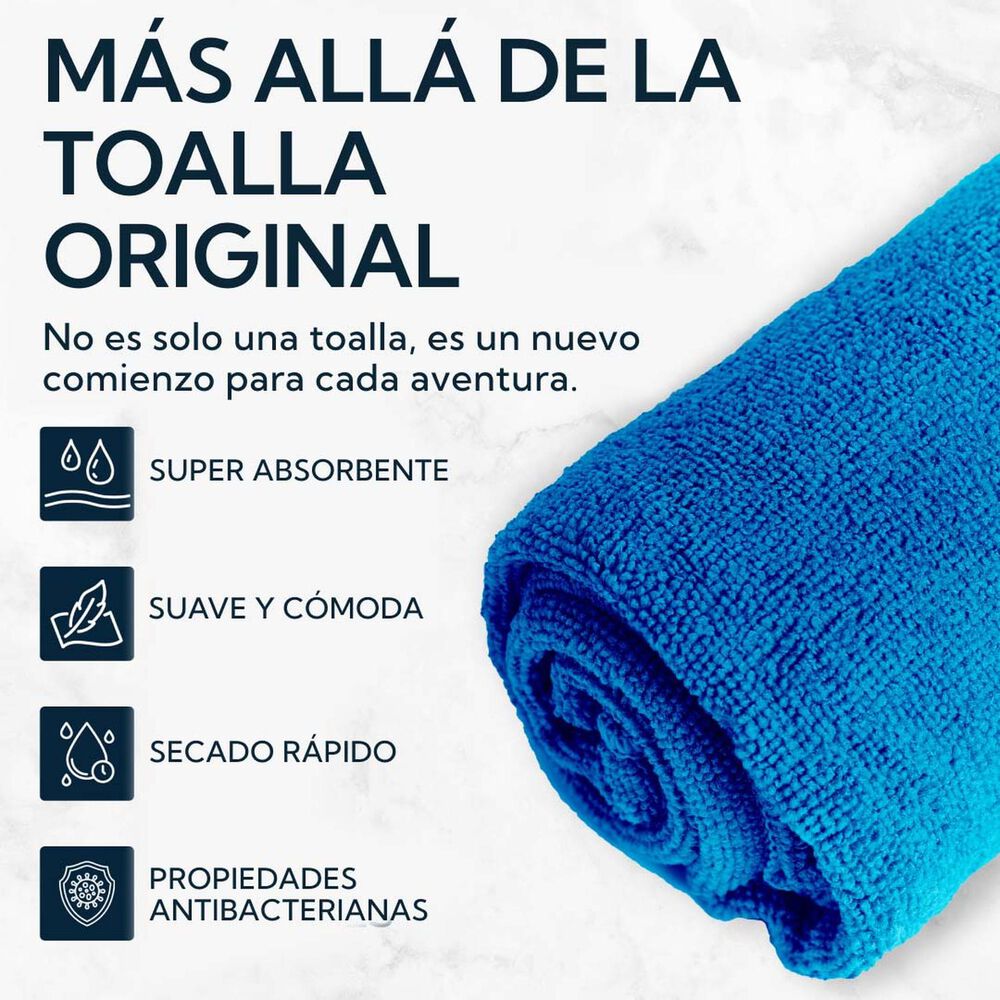 Pack Toallon Y Toalla Microfibra Terry Azul Pro Outdoor image number 4.0
