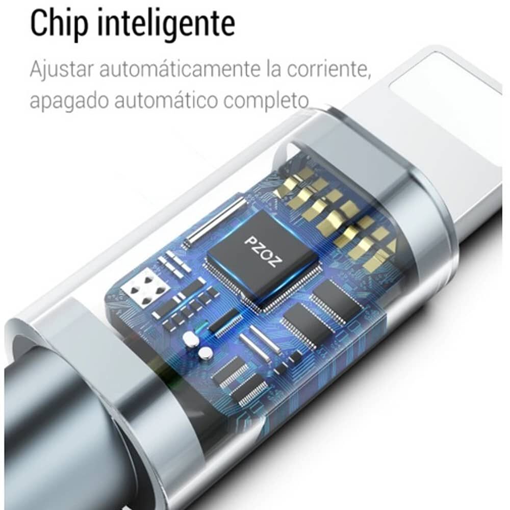 Cable Carga De Celular Carga R&aacute;pida 20 W Usb A Para Iphone, Ios, Ligthing A Usb image number 4.0