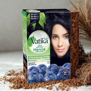 Vatika Henna Negro Azulado 10 Gr 6 Sachets