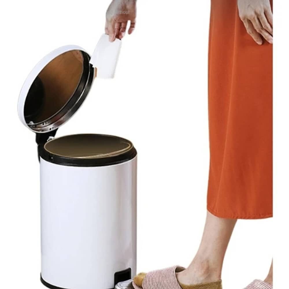 Papelera 8 Litros Elegante Con Pedal Basurero Oficina Ba&ntilde;o image number 2.0