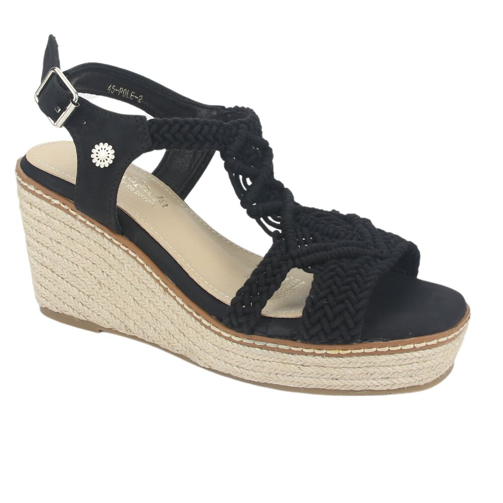 Sandalia Chalada Mujer Pole-2 Negro Casual image number 2.0