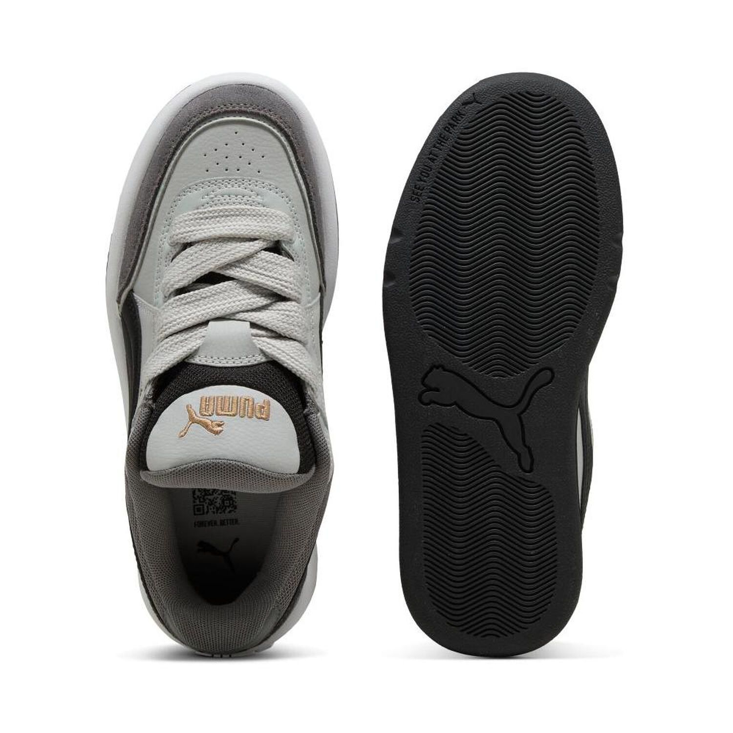 Zapatilla Urbana Unisex Puma Park Lifestyle Sk8 Jr Gris image number 4.0
