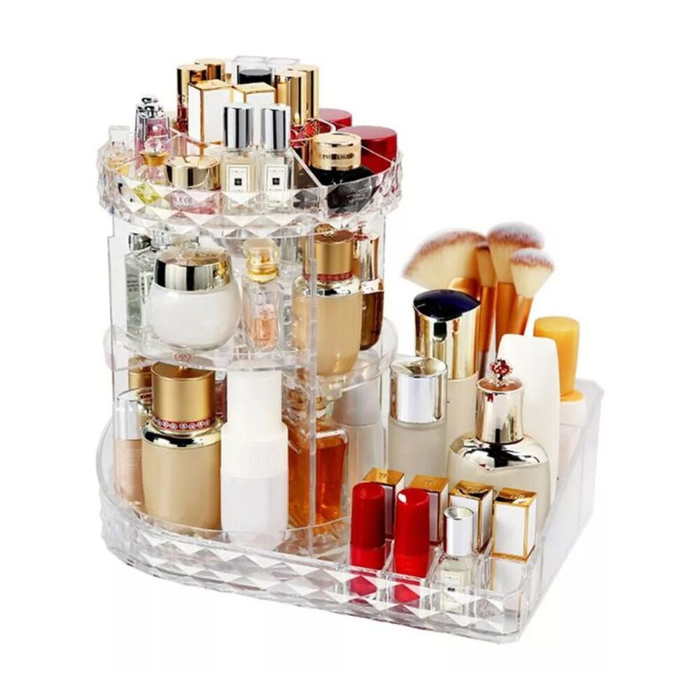 Organizador Acrilico Maquillaje Cosmeticos Giratorio 2 En 1 image number 0.0