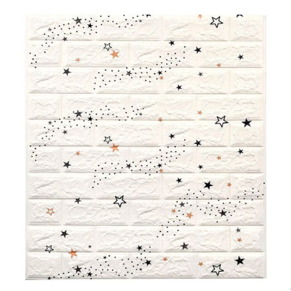Pack 10 Lamina Papel Mural Autoadhesivo 3d Estrellas image number 1.0