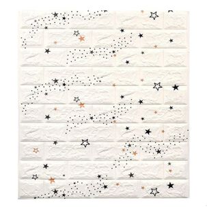 Pack 10 Lamina Papel Mural Autoadhesivo 3d Estrellas