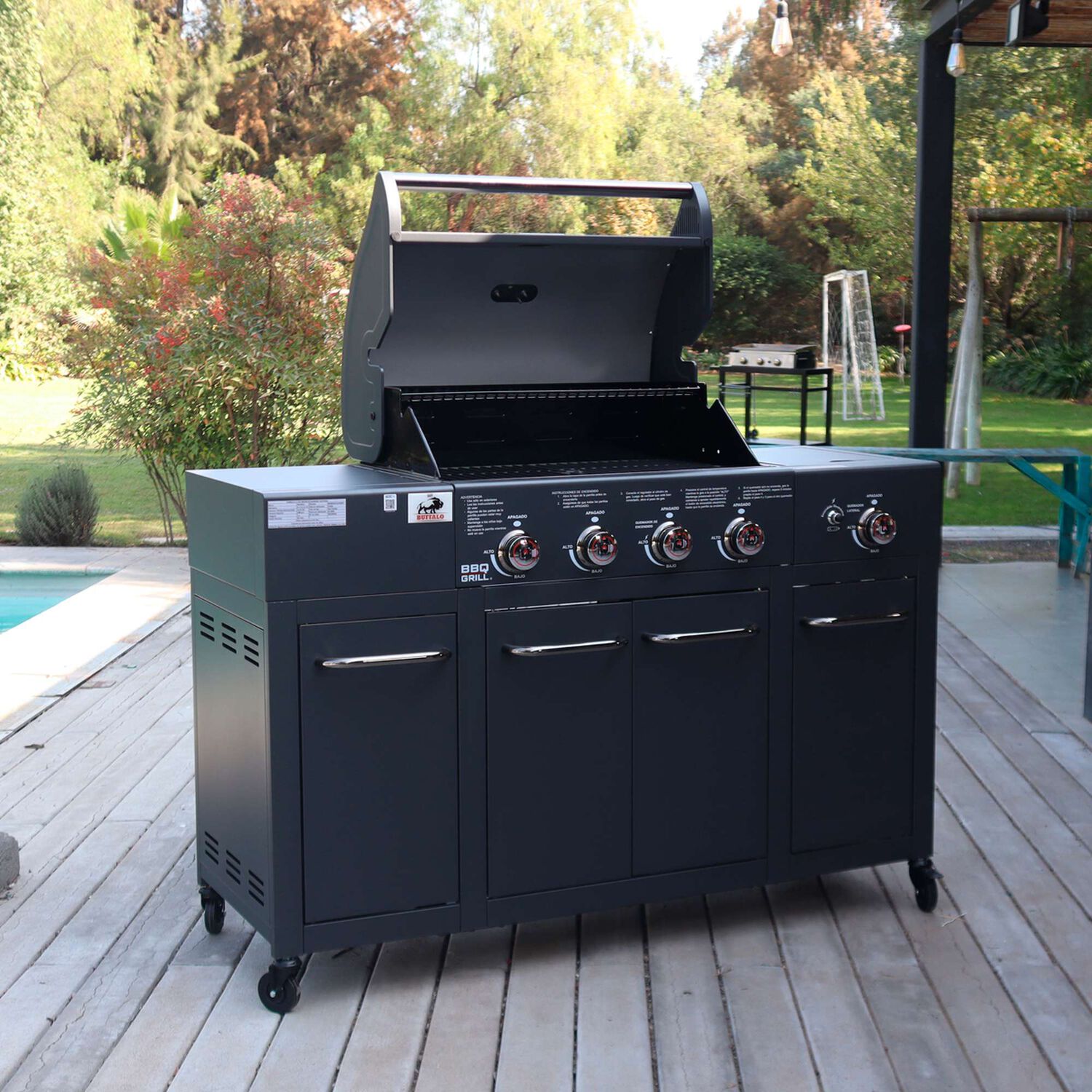 Parrilla Gas Buffalo Grey 4+1 Q + Funda De Regalo image number 3.0