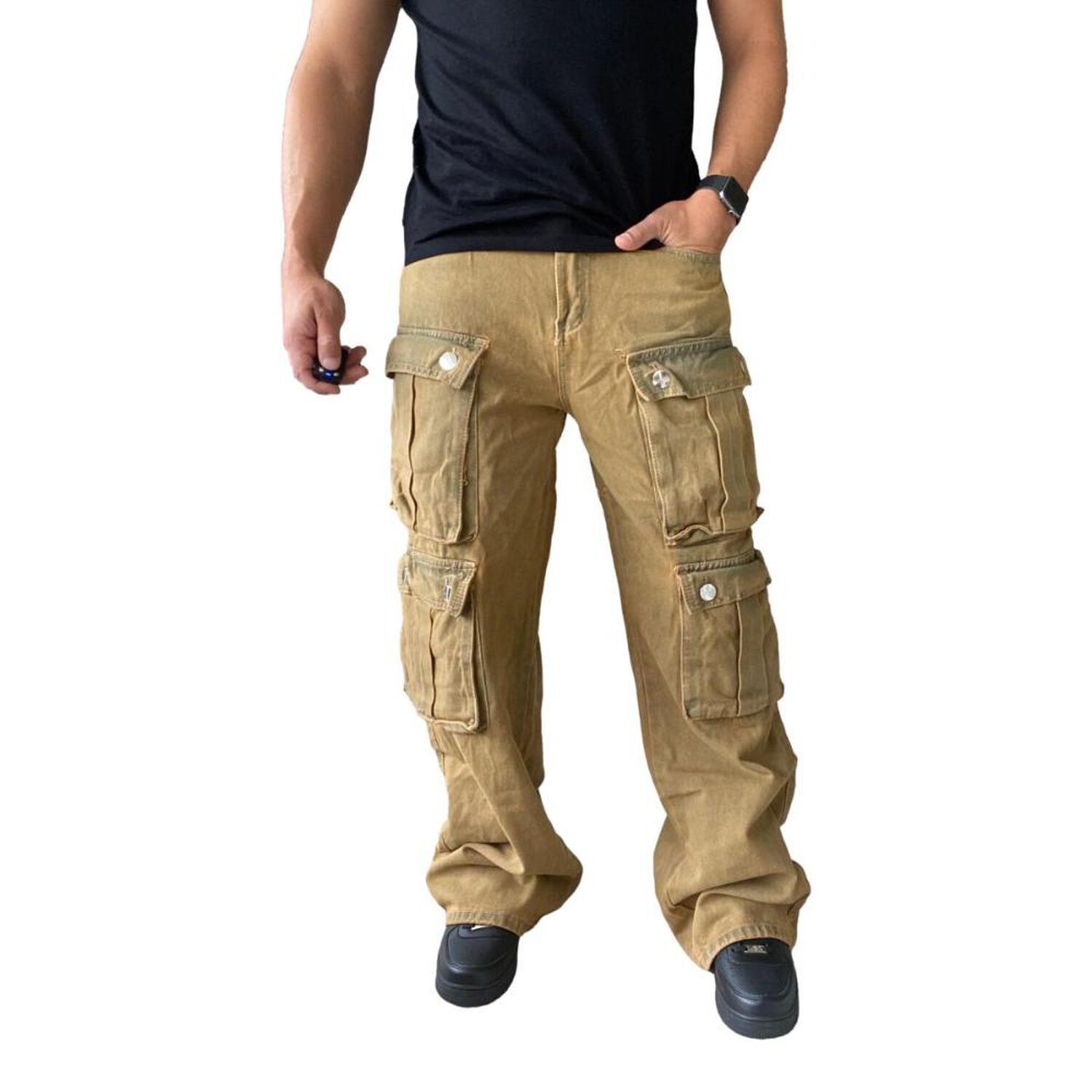 Jeans Di&aacute;bolo Cargo Ancho Wide Leg Hombre image number 12.0