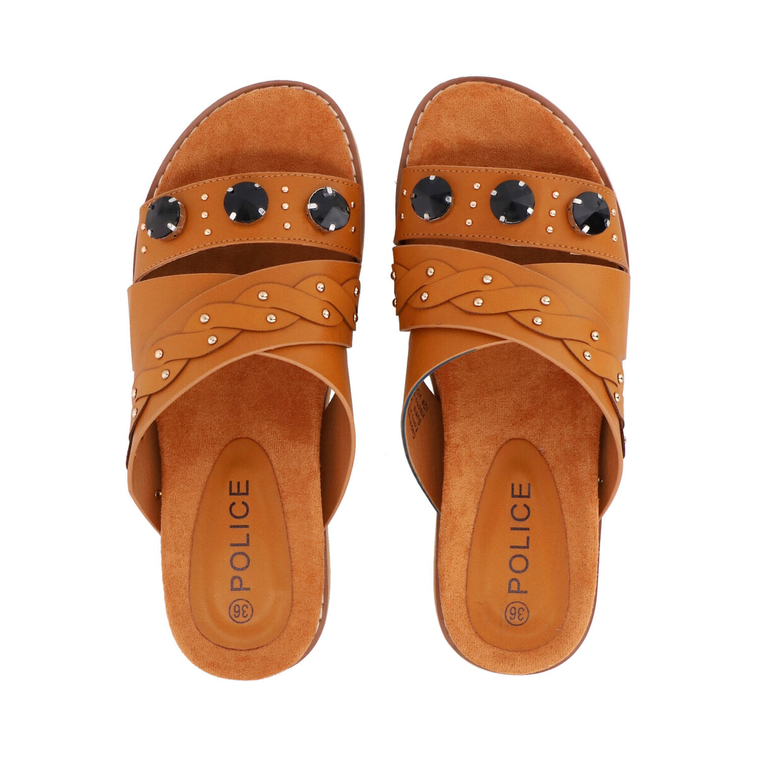 Sandalia Mujer Camel Plataforma Baltik Police image number 3.0