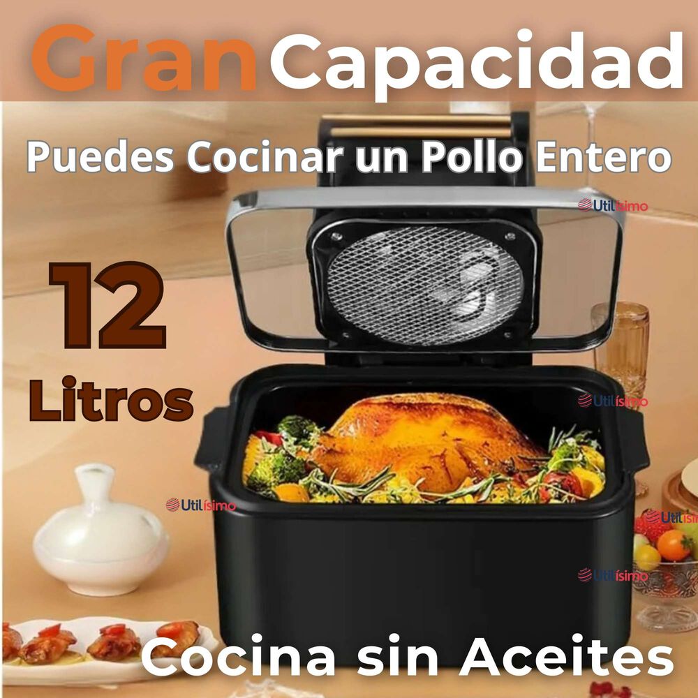 Freidora De Aire Ventana De Vidrio Capacidad 12 Litros 1700w De Potencia image number 4.0