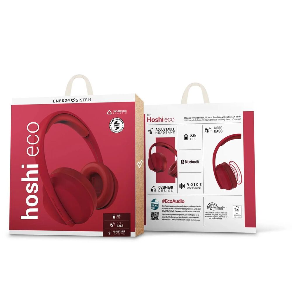 Audífonos Energy Sistem Hoshi Rojo Autonomía 23h + Assistant image number 5.0
