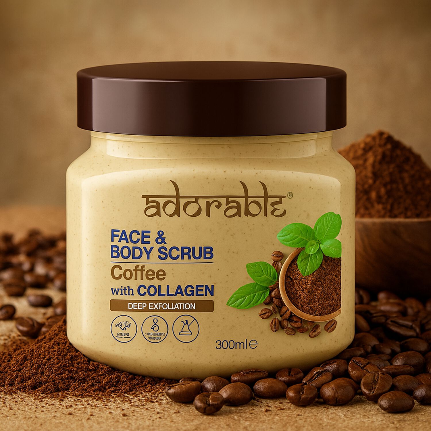 Adorable Exfoliante Caf&eacute; & Colageno 300 Ml image number 1.0