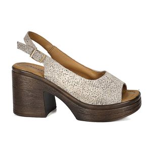 Sandalia Cuero Yanil Beige Print