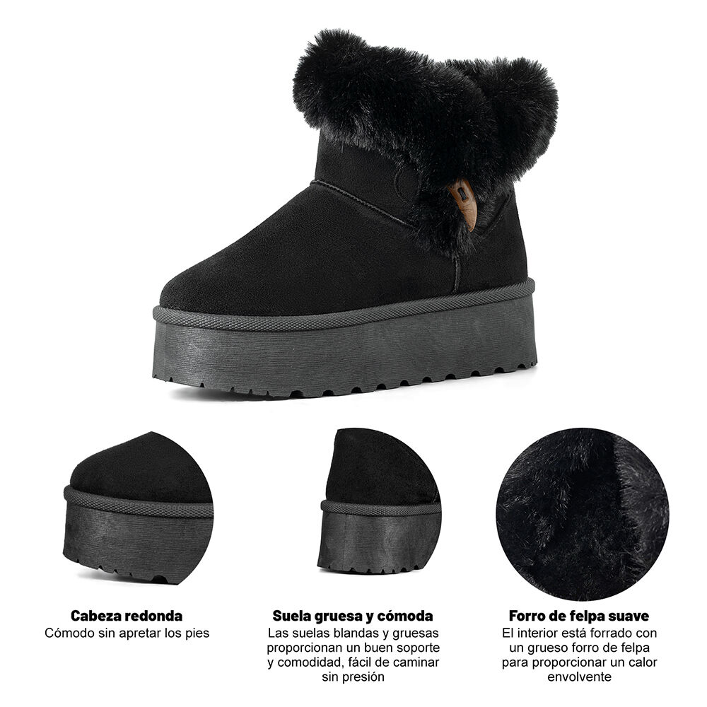 Botin Casual Mujer Gamuza Vintage Antideslizante Weide Lt201 image number 7.0