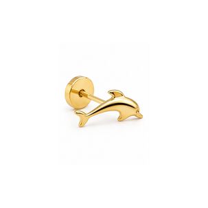 Aros Abridores Delf&iacute;n 9mm Oro 18k Beb&eacute; Ni&ntilde;a Hipoalerg&eacute;nicos Dorado