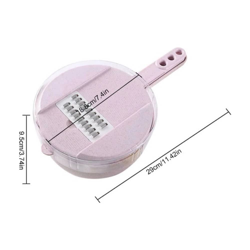 Picador Rallador Cortador Multiuso Frutas Verduras Vegetales Rosa image number 2.0