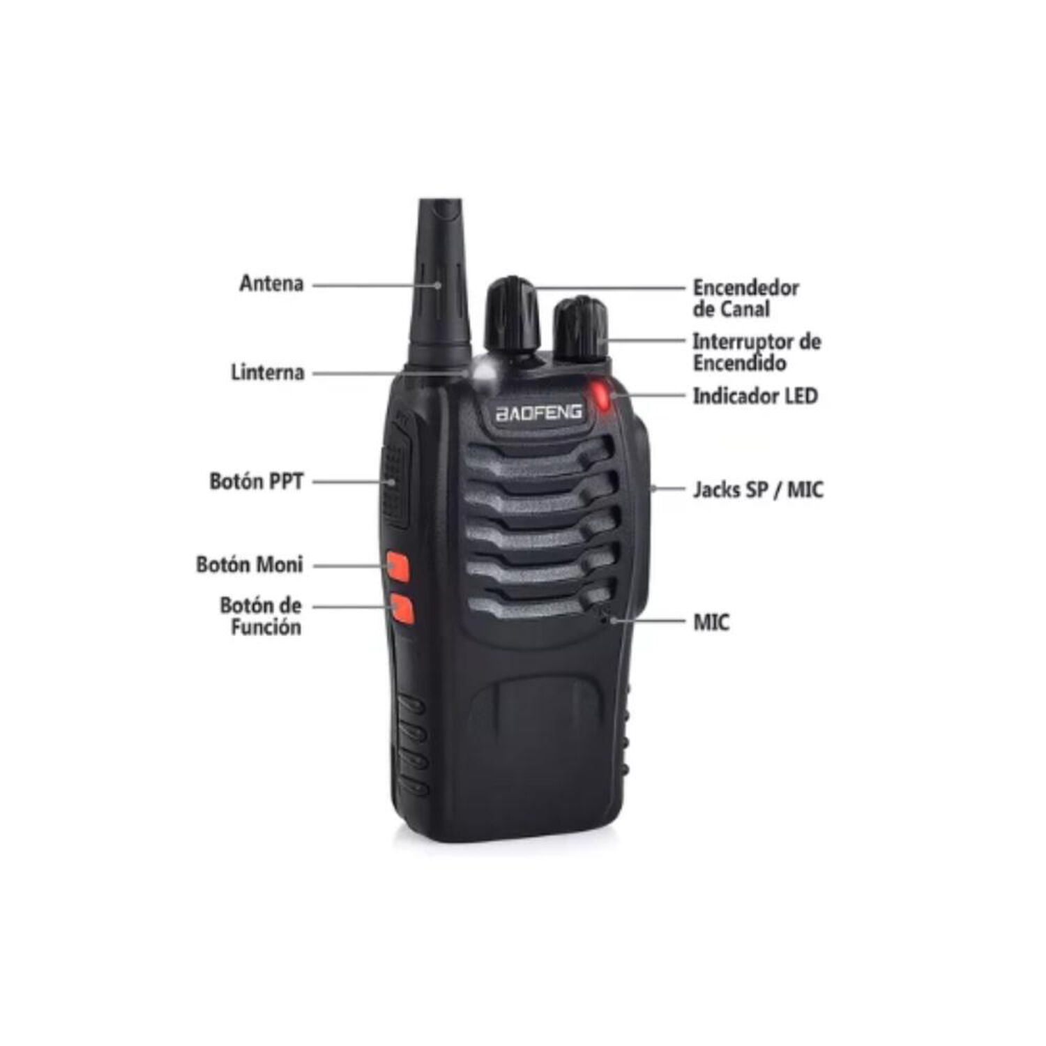 Pack 2 Radios Transmisor Walkie Talkie Frecuencia 400-470mhz image number 6.0