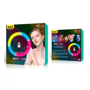 Aro Luz De Relleno Rgb Led Profesional 22 Pulgadas My-7352