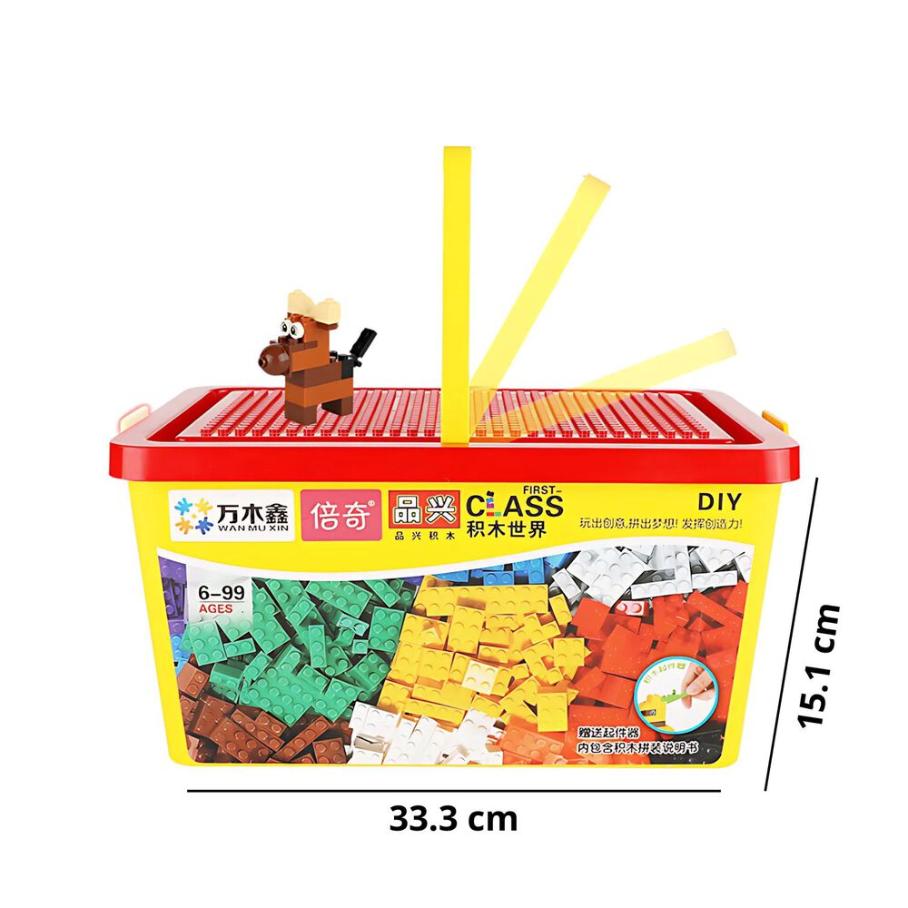 Set Juego 600 Bloques De Construcción Con Base De Ensamble image number 1.0