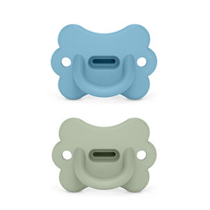 Pack Chupetes Todosilicona Fisiol&oacute;gico 6/18m Butterfly Azul/verde