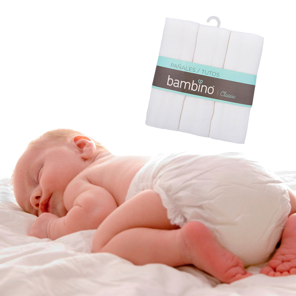 Tuto Pa&ntilde;al De Algod&oacute;n Bambino Para Bebes Guagua Set 3 Tutto image number 4.0