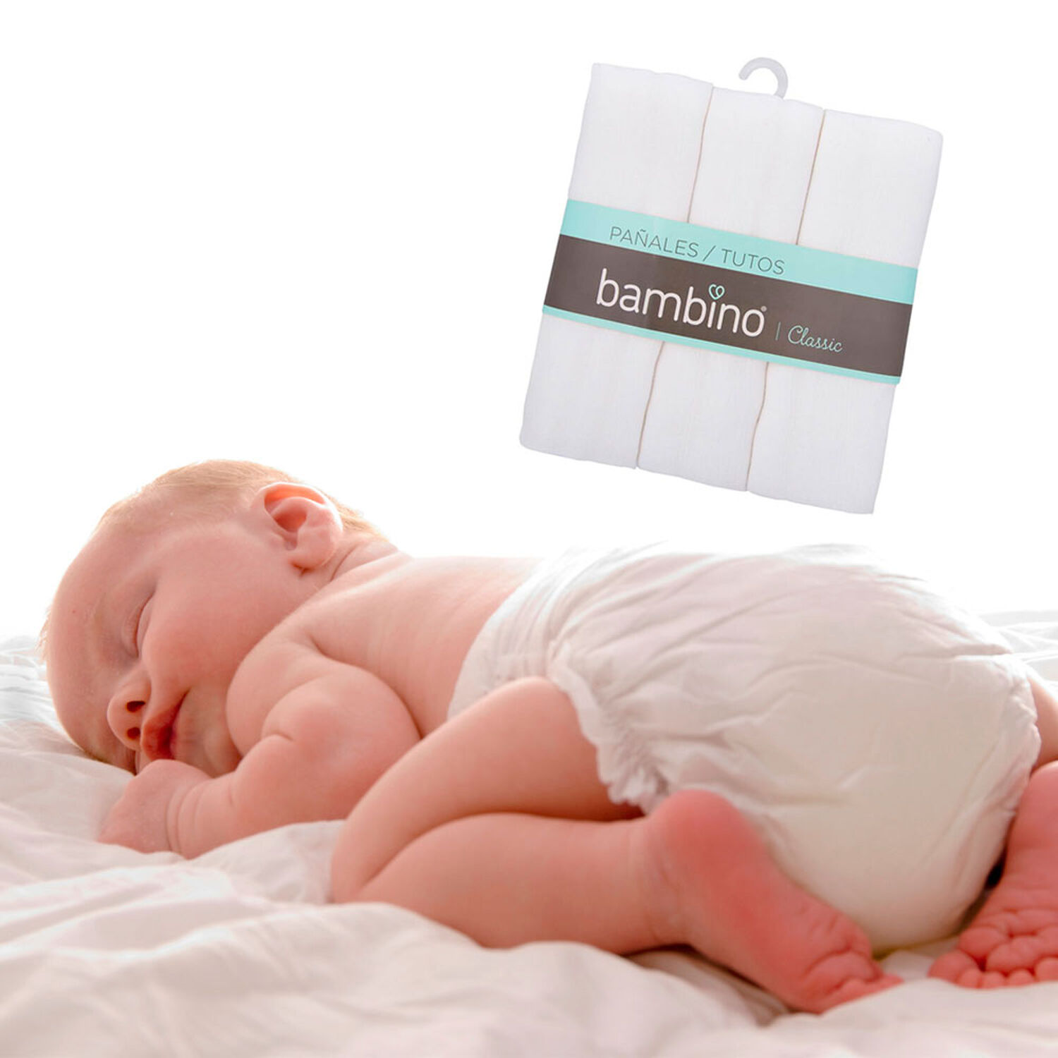 Tuto Pa&ntilde;al De Algod&oacute;n Bambino Para Bebes Guagua Set 3 Tutto image number 4.0