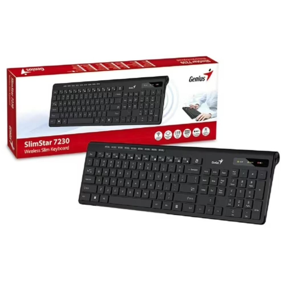 Teclado Inalambrico Usb Ergonomico Multimedia Slimstar 7230 image number 3.0