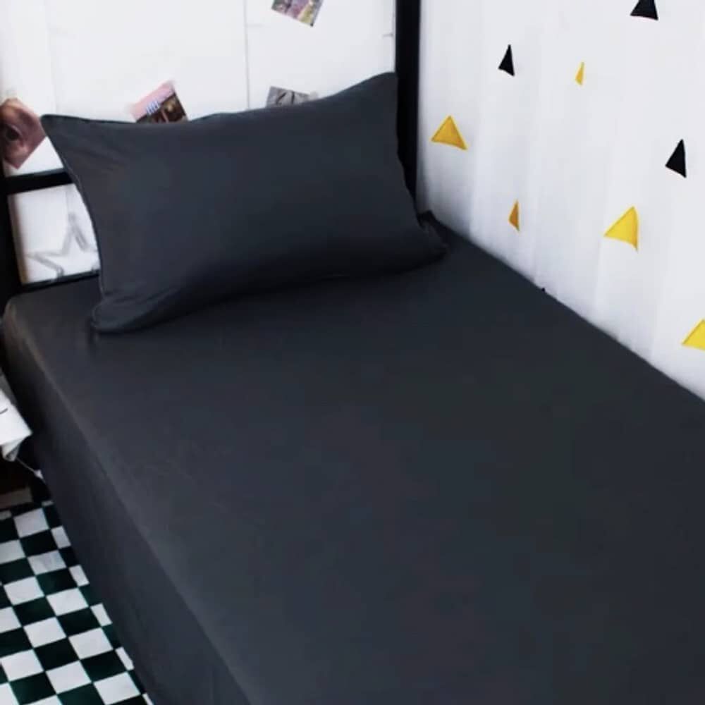 Juego De S&aacute;banas 144 Hilos 1 Plaza - Negro image number 0.0