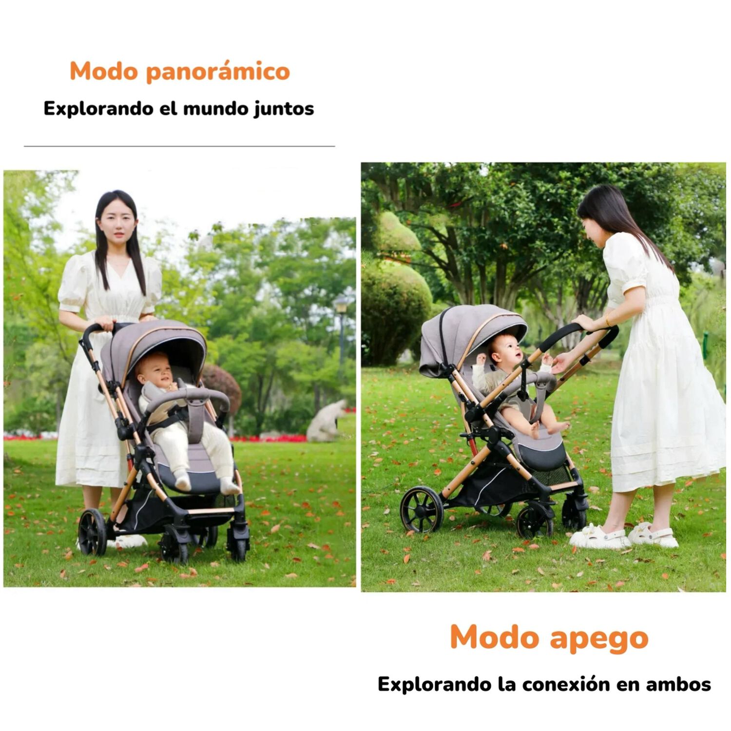Coche De Paseo Reversible Lubabycas Con Cubre Pies B1 Rosado image number 9.0