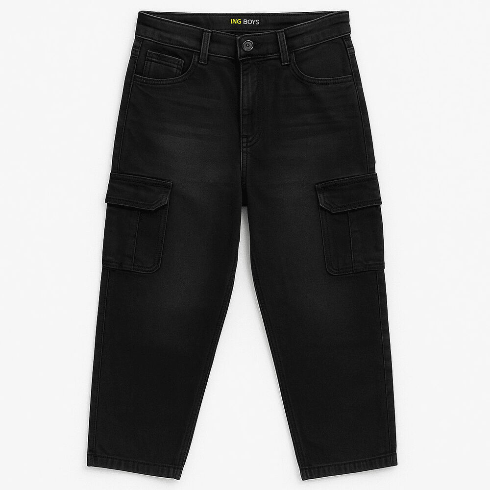 Pantalón Jeans Cargo Baggy Niño image number 2.0