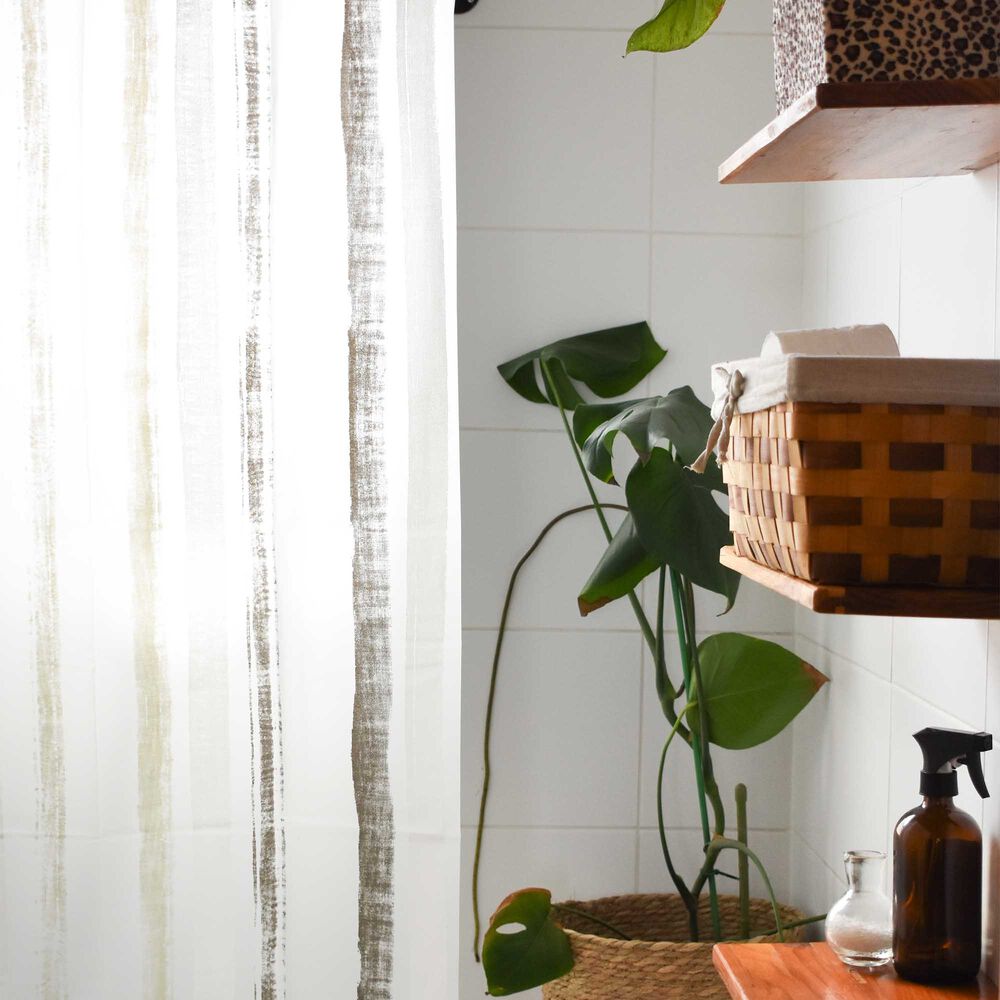 Cortina Ba&ntilde;o Peva Coral Impermeable 180x180 Cms image number 1.0