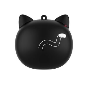 Aud&iacute;fonos Bluetooth Con Caras Seleccionables Gato Negro - Ps