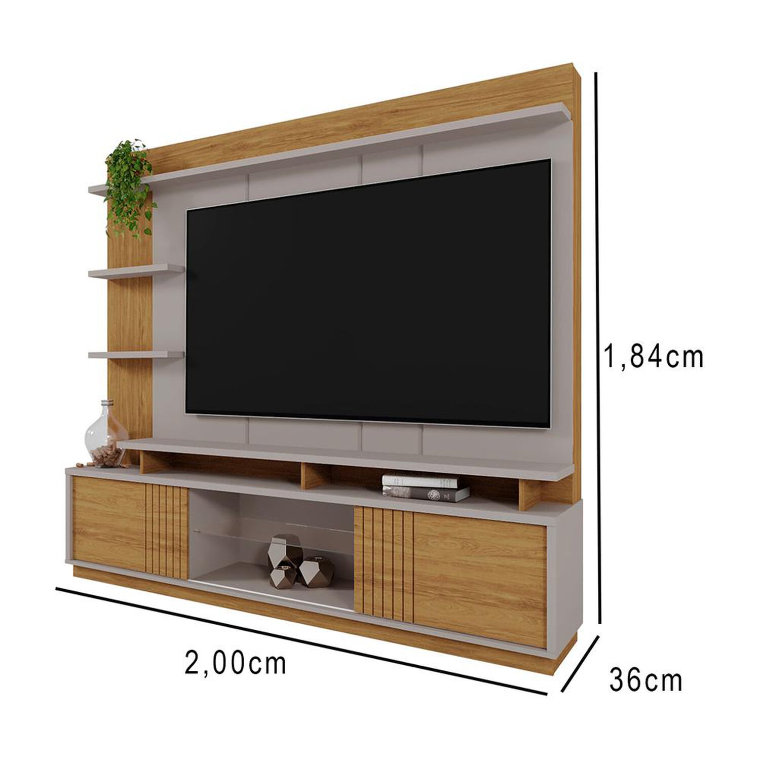 Rack Vekkahome Home Tv Vinhedos / 2 Puertas image number 1.0