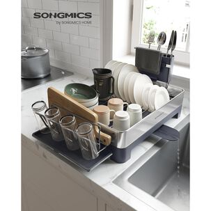 Secaplatos Songmics Acero Inoxidable Con Bandeja 57 Cm