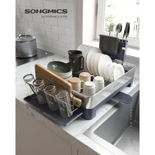 Secaplatos Songmics Acero Inoxidable Con Bandeja 57 Cm