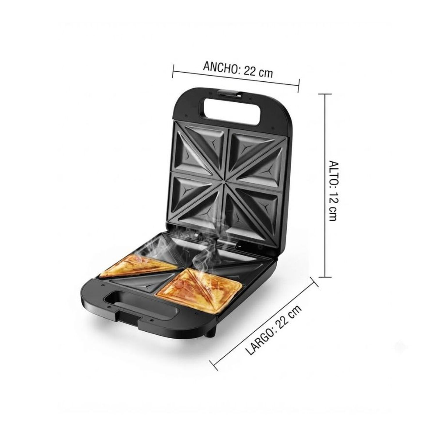 Sandwichera Tostadora Sokany 1400w Doble Placa Antiadherente 4 S&aacute;ndwiches image number 1.0