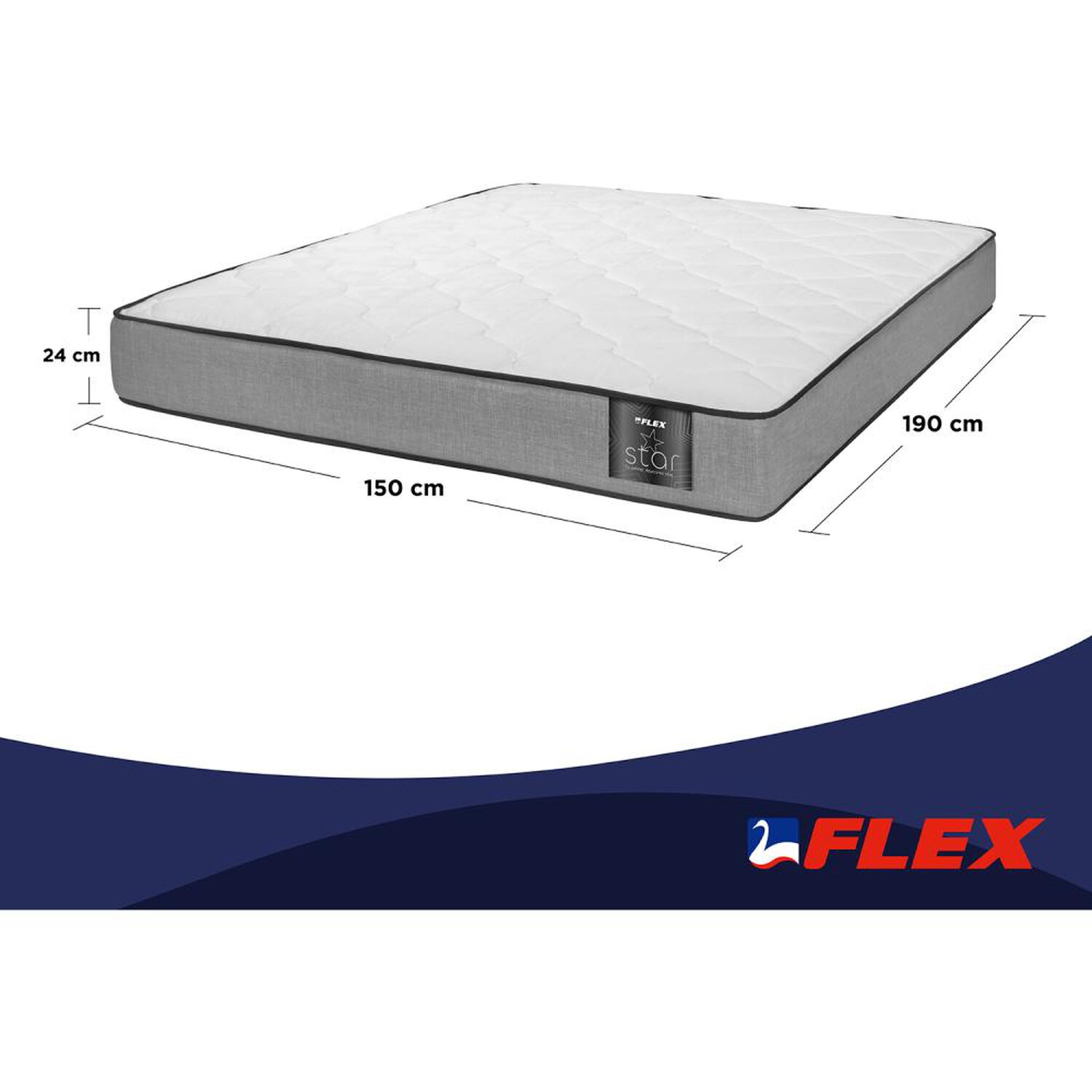 Colch&oacute;n Flex Star / 2 Plazas / 190 Cm x 150 Cm image number 5.0