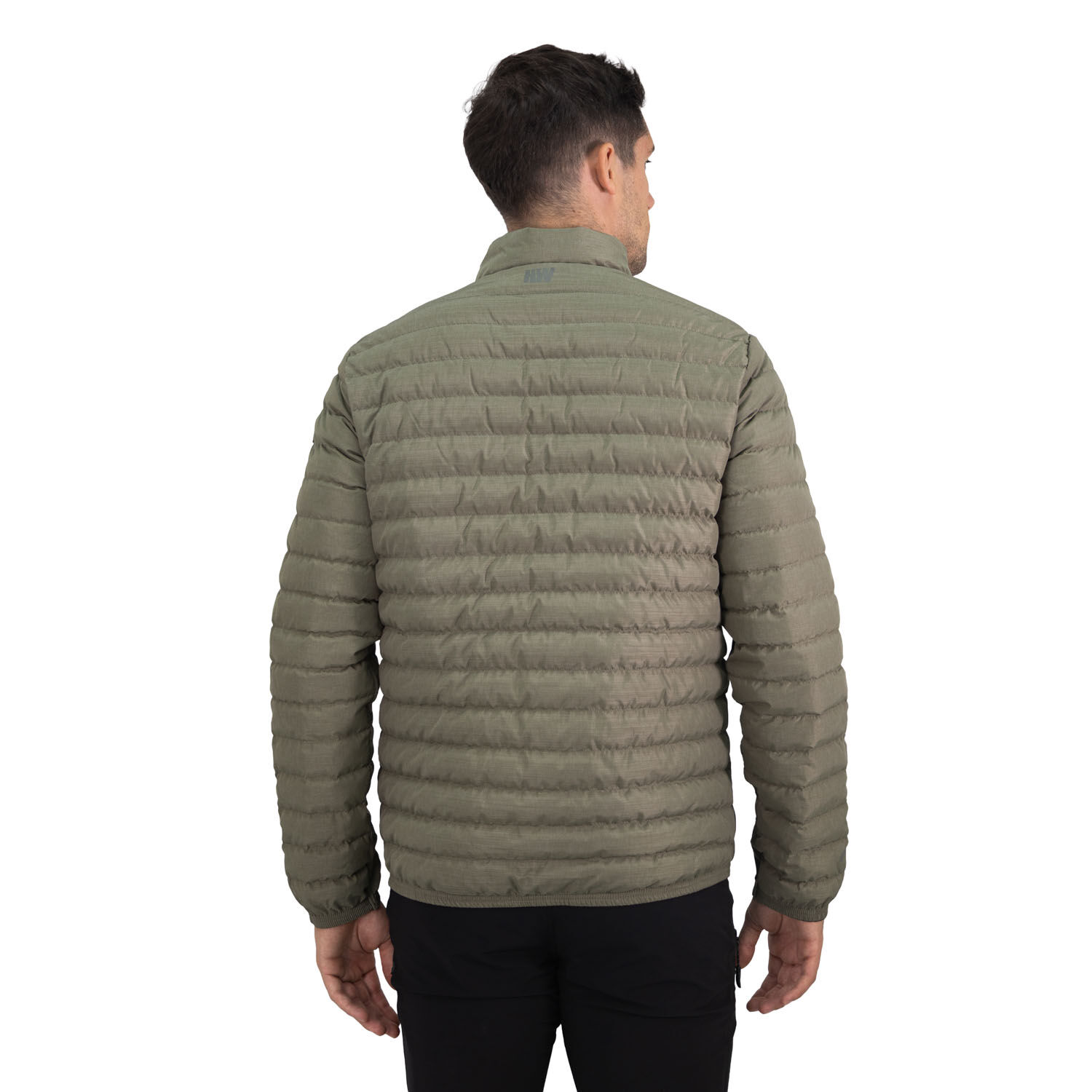 Parka Pluma Hw Goose Reversible Negro/verde Oliva image number 6.0