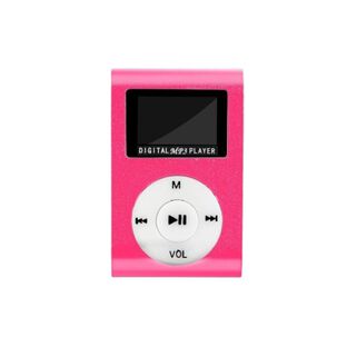 Reproductor Mp3 Digital Clip Met&aacute;lico Con Pantalla Lcd