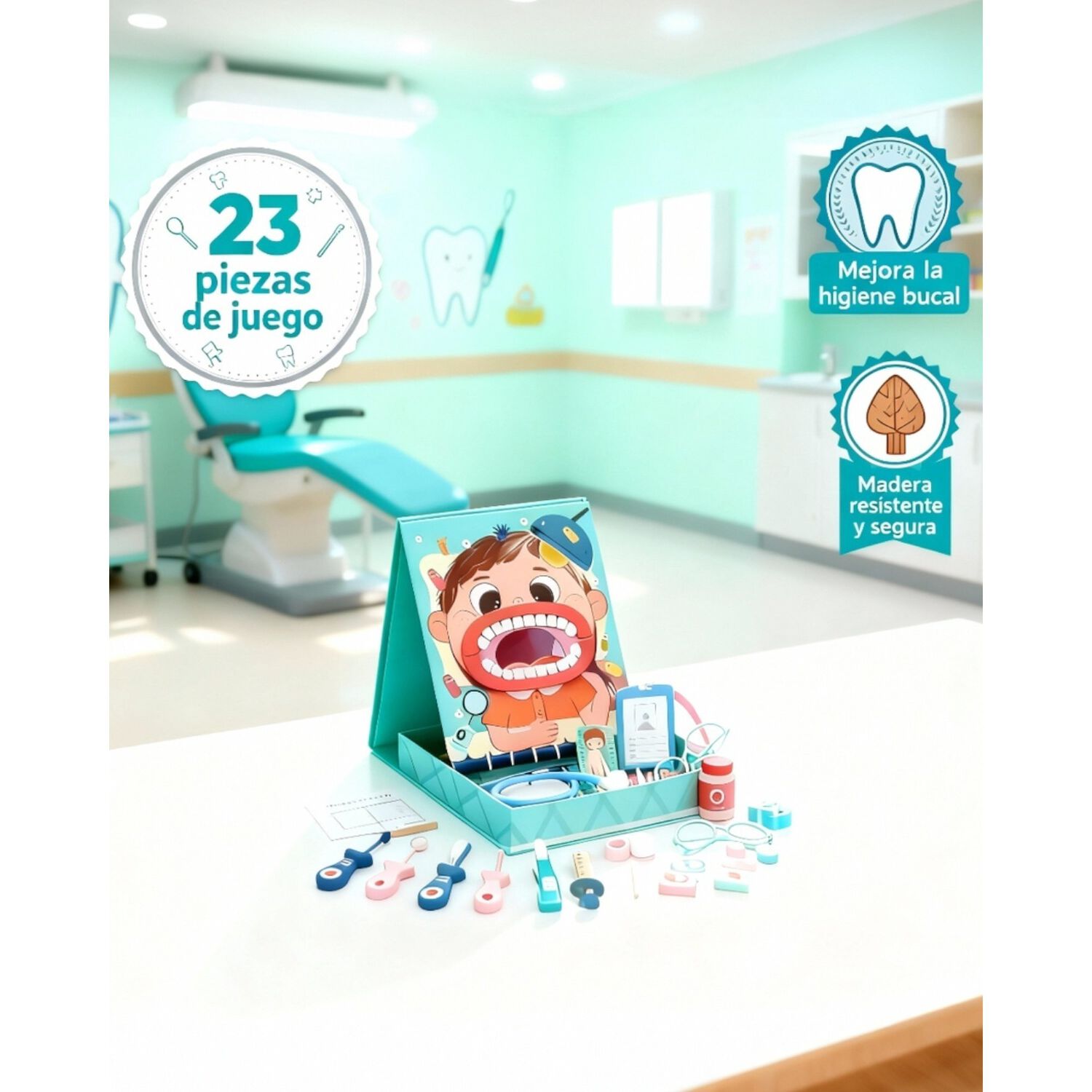 Juego De Roles Dentista Set Odont&oacute;logo Ni&ntilde;os Premium image number 5.0