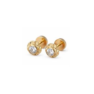 Aros Abridores Chat&oacute;n Circ&oacute;n 6mm N3 Oro 14k Ni&ntilde;a Mujer