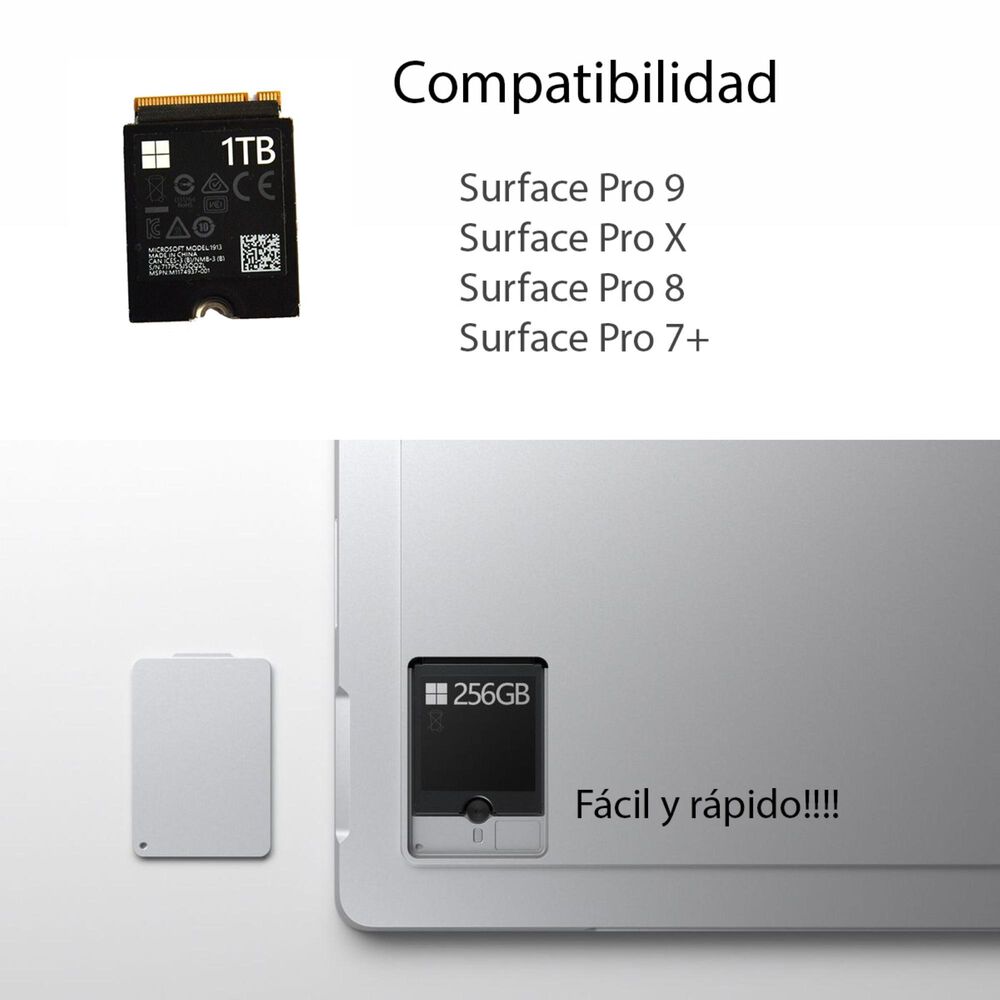 Memoria Para: Surface Pro 9 / Ssd 1tb + Servicio Instalación image number 1.0