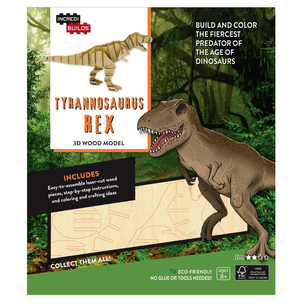Tyrannosaurus Rex: - Modelo Para Armar 3d-madera image number 0.0