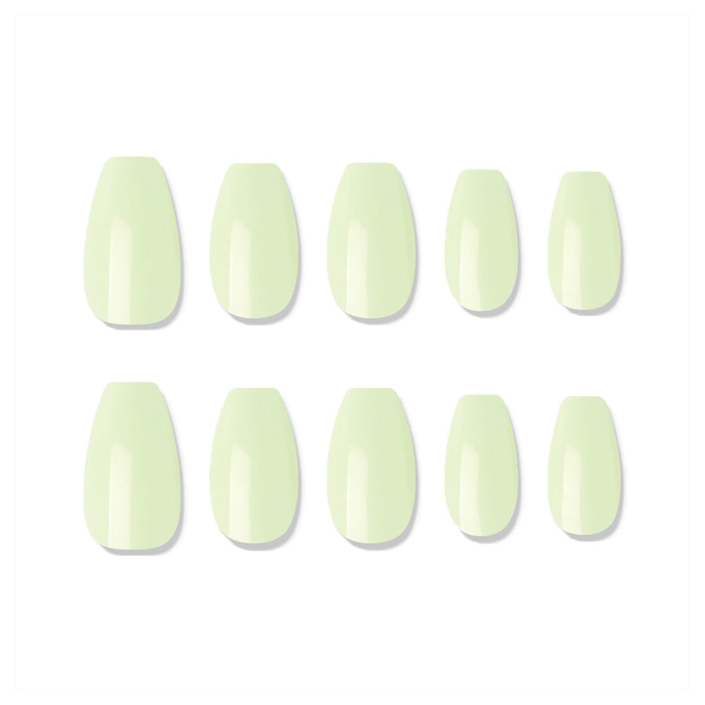 Muzmak - Uñas Press On Mint Cream Coffin 36 U. image number 1.0