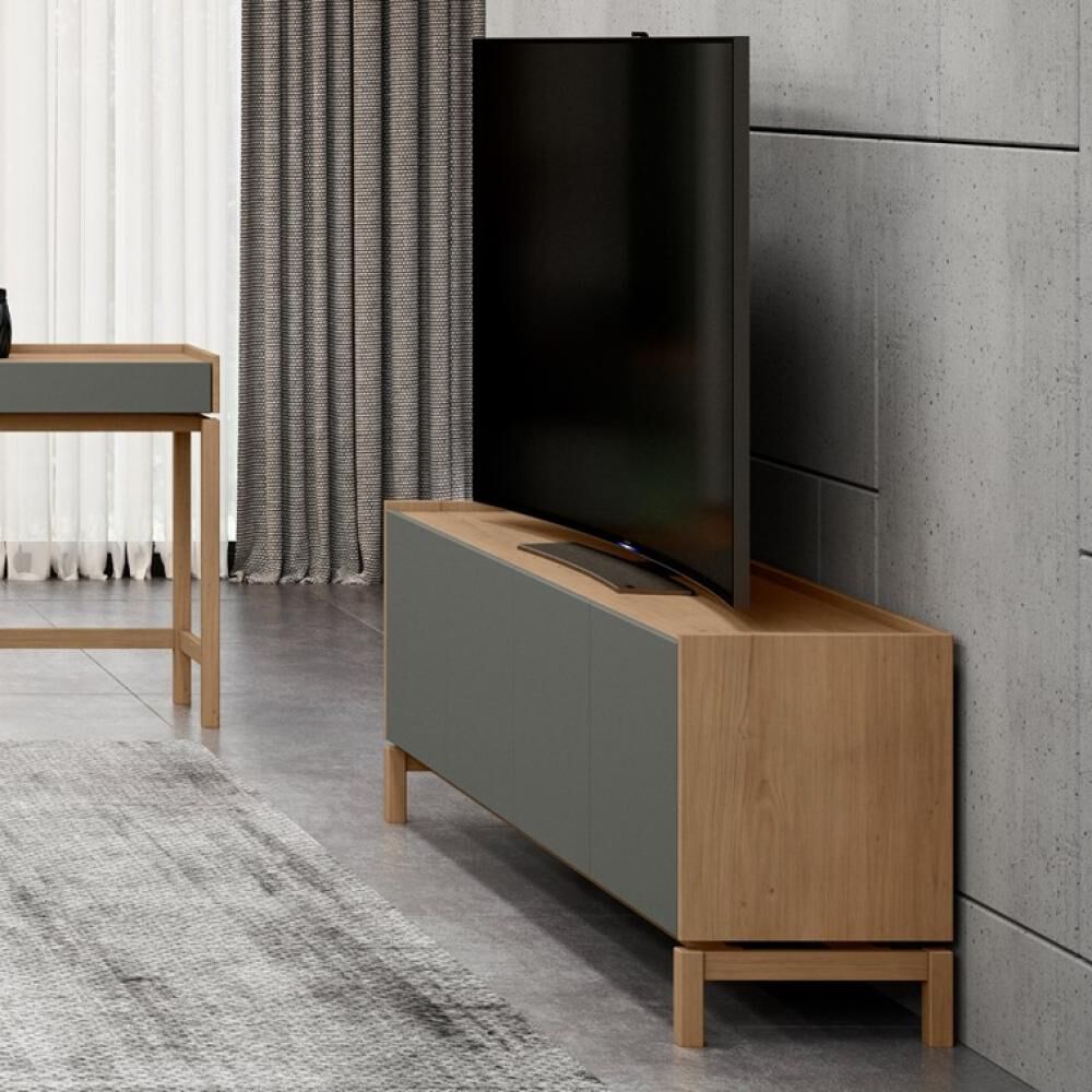 Rack Barcelona 2 Puertas + 2 Cajones Verde-roble image number 3.0